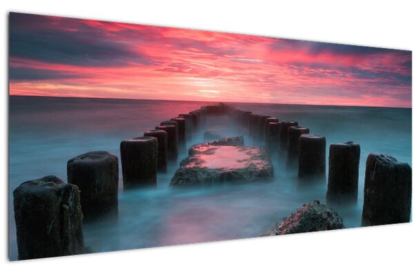 Kép - Sziklák a tenger (120x50 cm)