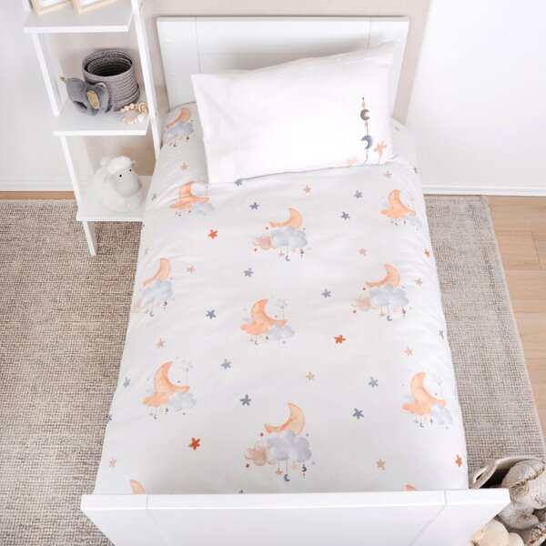 Csillagos flanel ovis ágynemű (hold)