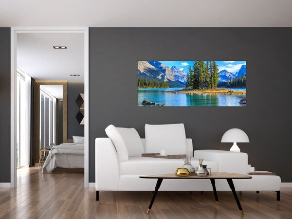 Kép - Hegyvidéki táj folyóval (120x50 cm)