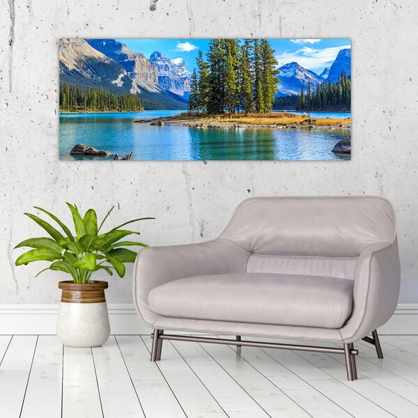 Kép - Hegyvidéki táj folyóval (120x50 cm)