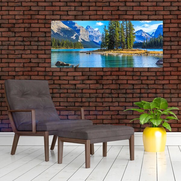 Kép - Hegyvidéki táj folyóval (120x50 cm)