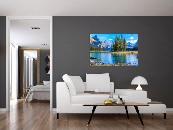 Kép - Hegyvidéki táj folyóval (90x60 cm)