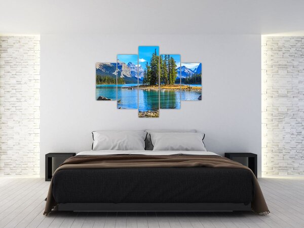 Kép - Hegyvidéki táj folyóval (150x105 cm)