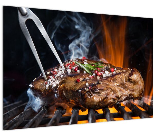 Egy sült steak képe (90x60 cm)