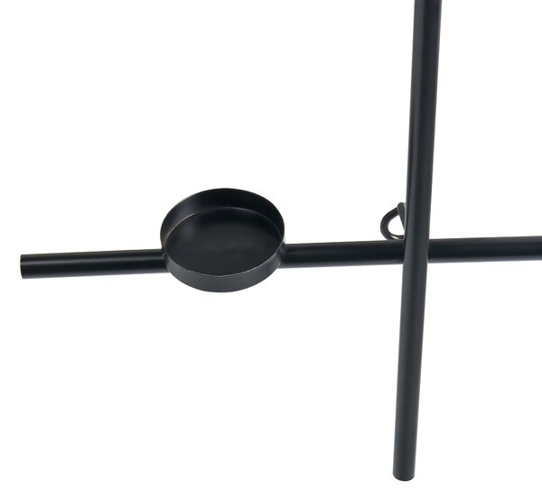 Fali gyertyatartó PORTO 74 cm Fekete