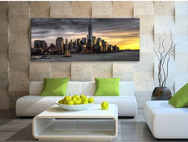 70x40 cm - Felhőkarcolók a felhők alatt vászonkép