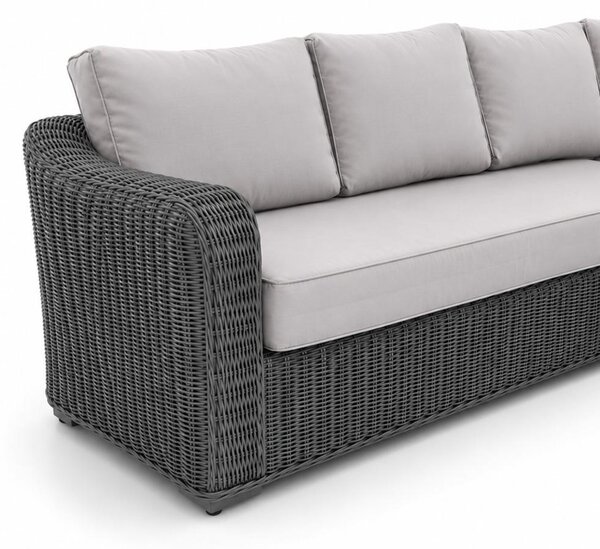 AVENBERG LIDO kerti rattan sarokgarnitúra, szürke