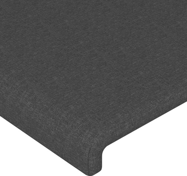 VidaXL fekete szövet LED-es fejtámla 144x5x118/128 cm