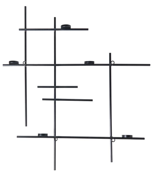 Fali gyertyatartó PORTO 74 cm Fekete