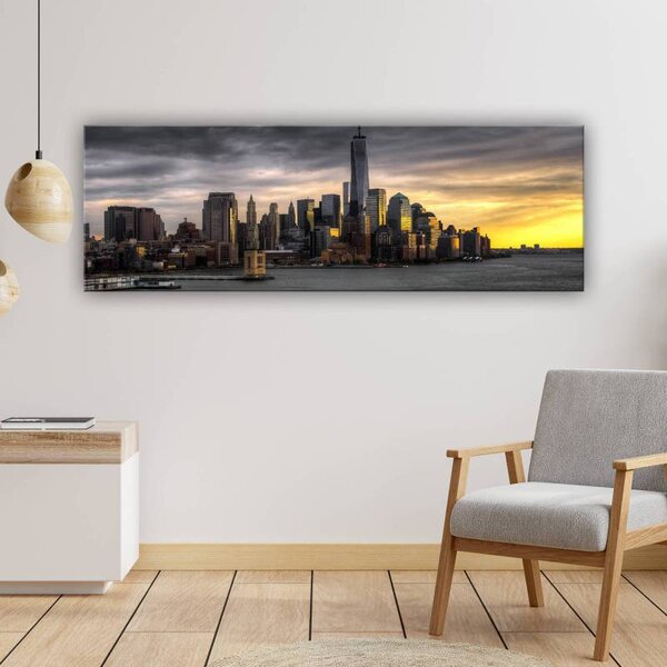 70x40 cm - Felhőkarcolók a felhők alatt vászonkép