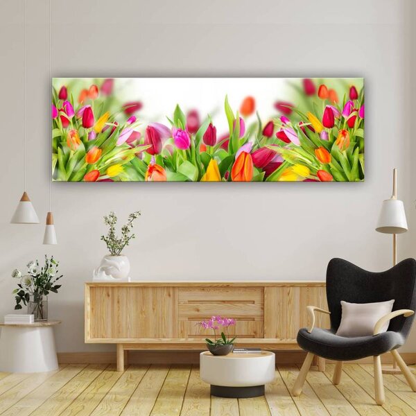 70x40 cm - Színes tulipánok vászonkép