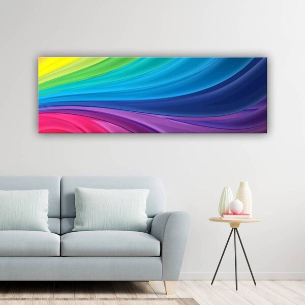 70x40 cm - Színes ívek vászonkép