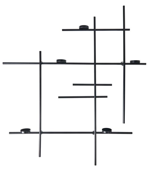 Fali gyertyatartó PORTO 74 cm Fekete