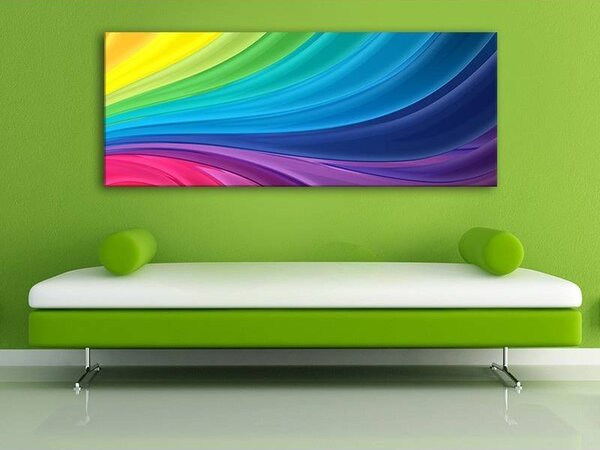 70x40 cm - Színes ívek vászonkép