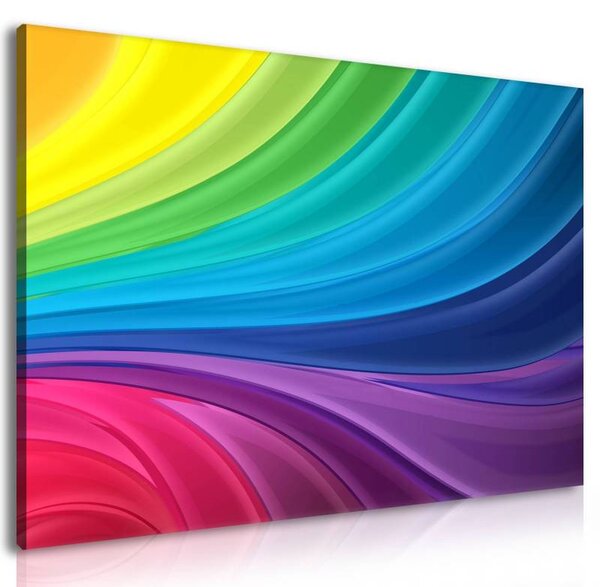 70x40 cm - Színes ívek vászonkép
