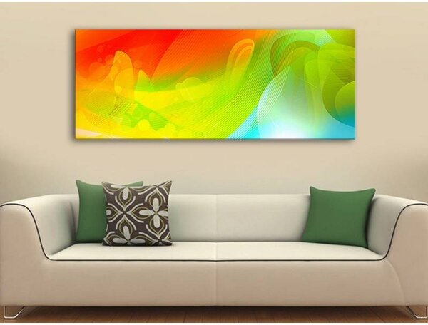 70x40 cm - Színes füst absztrakt vászonkép
