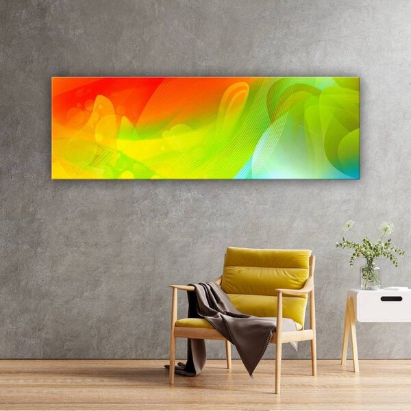 70x40 cm - Színes füst absztrakt vászonkép