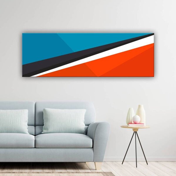 70x40 cm - Színek és vonalak színes formák vászonkép