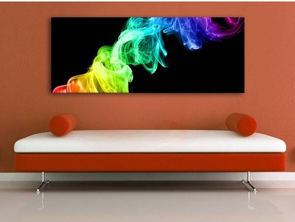 70x40 cm - Színes füst absztrakt vászonkép