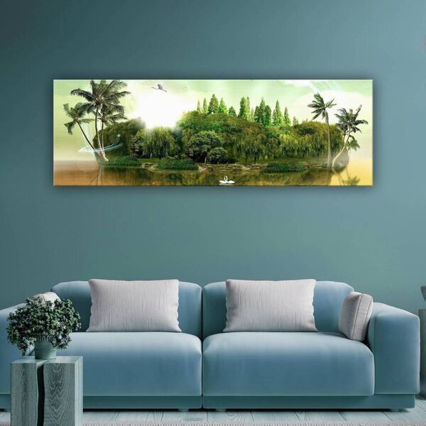 70x40 cm - Rejtélyes sziget vászonkép