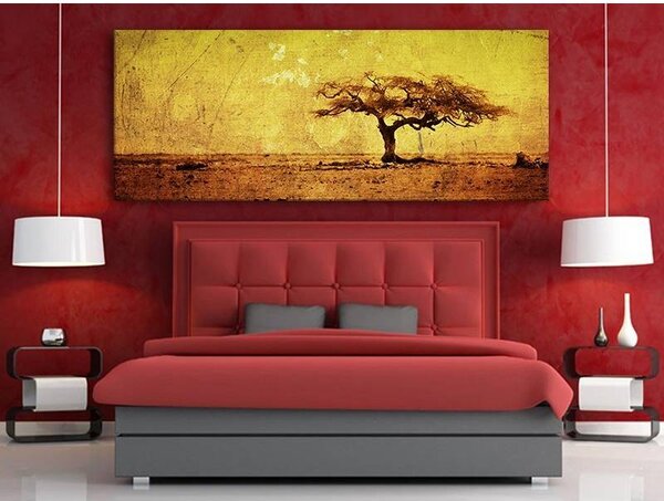 70x40 cm - Vintage antik fa vászonkép
