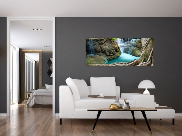 Kép - Folyó vízesésekkel (120x50 cm)
