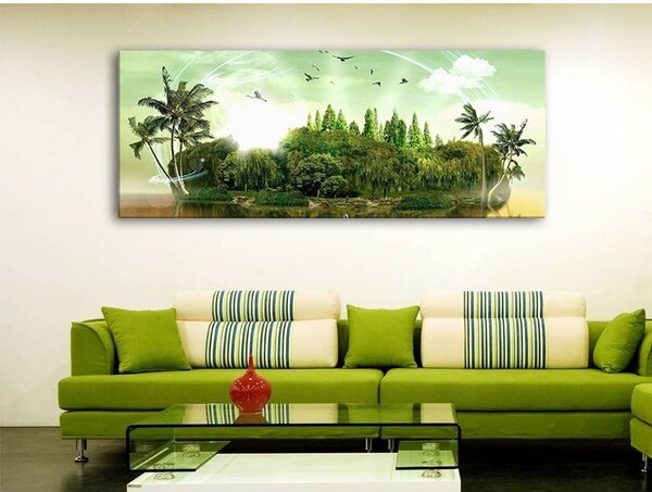 70x40 cm - Rejtélyes sziget vászonkép