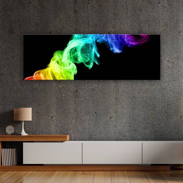 70x40 cm - Színes füst absztrakt vászonkép