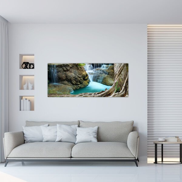Kép - Folyó vízesésekkel (120x50 cm)