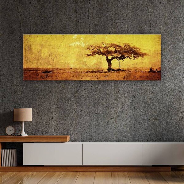 70x40 cm - Vintage antik fa vászonkép