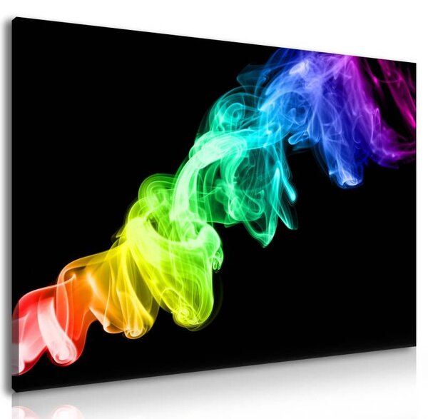 70x40 cm - Színes füst absztrakt vászonkép