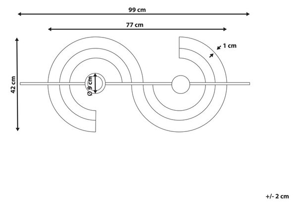 Fali Dekoráció FARO Fém 42 cm Színes