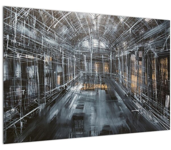 Egy régi épület belsejének képe (90x60 cm)