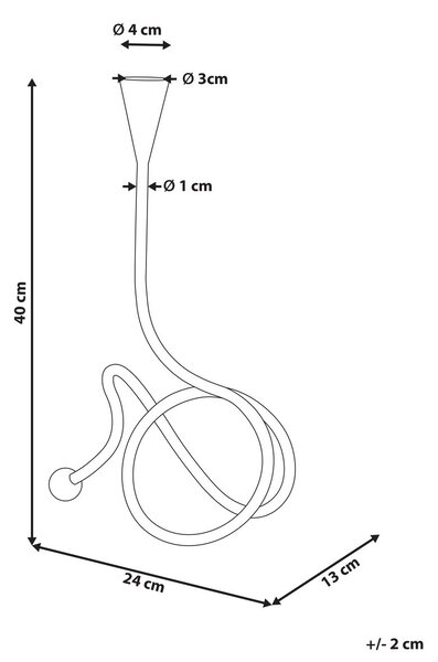 Gyertyatartó AROUCA Fém 40 cm Arany