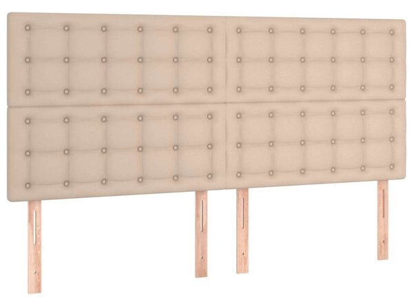 VidaXL LED Ágyfejtámla - Műbőr - 200x128 cm