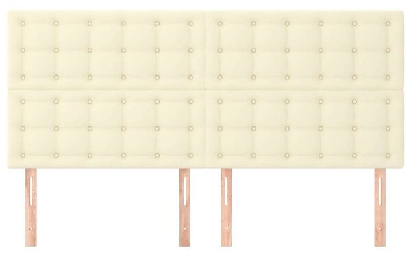 VidaXL 4 db krémszínű műbőr fejtámla 80 x 5 x 78/88 cm