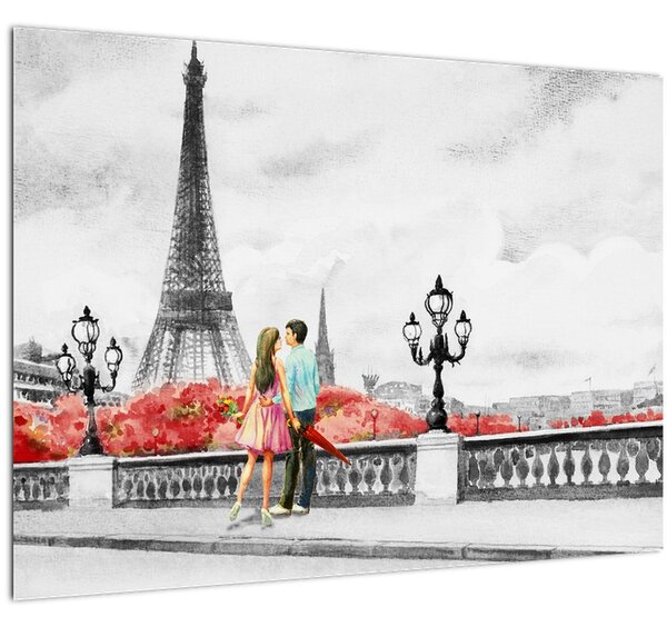 Kép - szerelmesek Párizsban (70x50 cm)