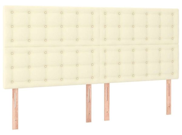 VidaXL 4 db krémszínű műbőr fejtámla 80 x 5 x 78/88 cm