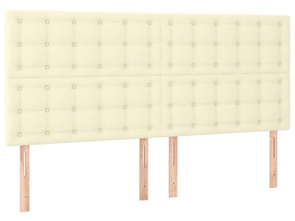 VidaXL 4 db krémszínű műbőr fejtámla 80 x 5 x 78/88 cm