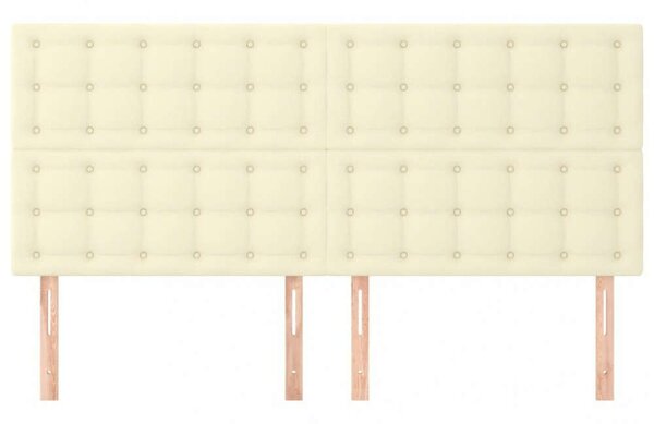 VidaXL 4 db krémszínű műbőr fejtámla 80 x 5 x 78/88 cm