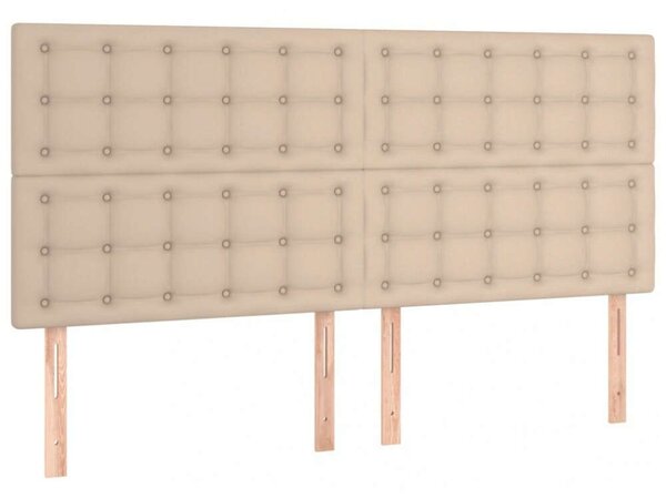 VidaXL LED Ágyfejtámla - Műbőr - 200x128 cm