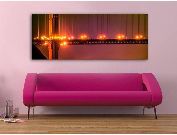 70x40 cm - Hídak és fények vászonkép