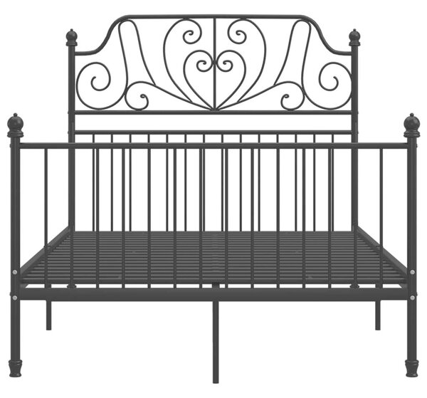 VidaXL Fekete Fém Ágykeret - Elegáns Design - 120x200 cm