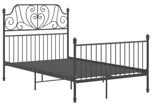VidaXL Fekete Fém Ágykeret - Elegáns Design - 120x200 cm