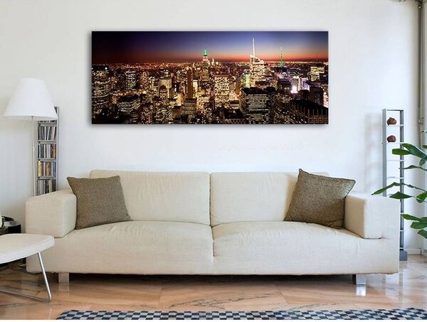 70x40 cm - Éjszaka a városban vászonkép