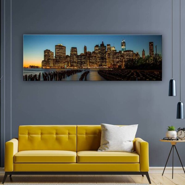 70x40 cm - A felhőkarcolók fényei vászonkép