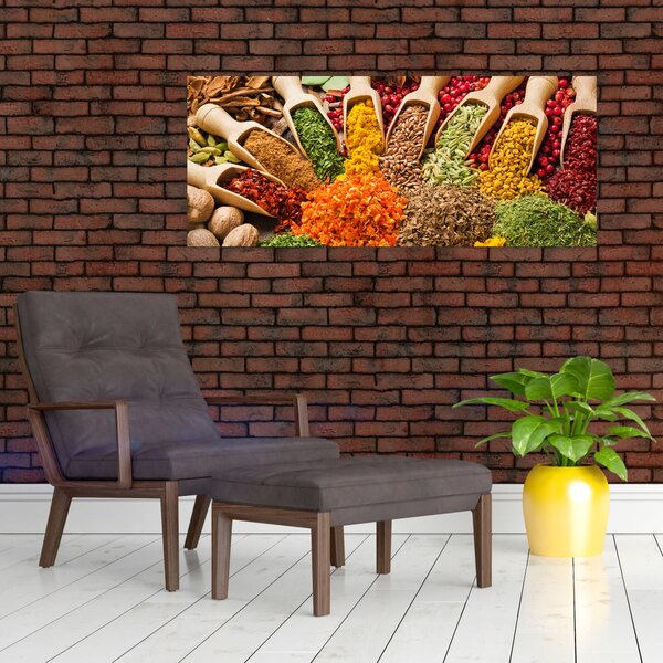 Kép - Fűszerek a világ minden tájáról (120x50 cm)