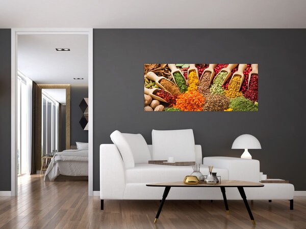 Kép - Fűszerek a világ minden tájáról (120x50 cm)