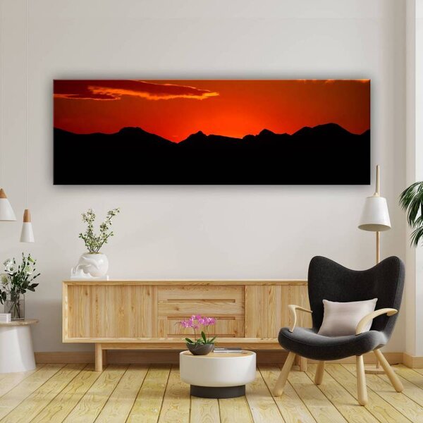 70x40 cm - Naplemente sziluett vászonkép