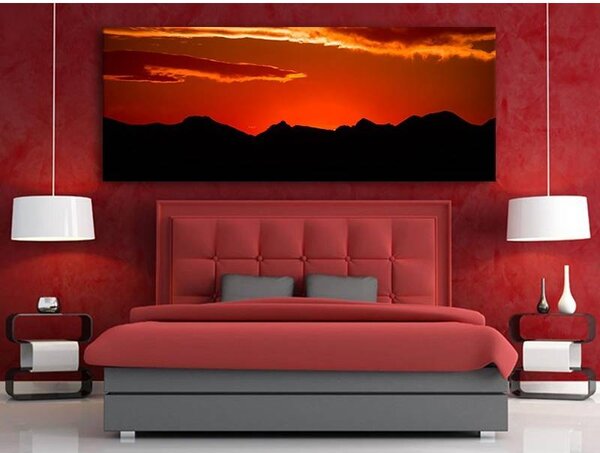70x40 cm - Naplemente sziluett vászonkép